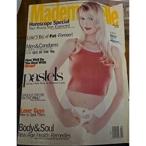 1995 APRIL MADEMOISELLE MAGAZINE - CLAUDIA SCHIFFER - FASHION MODELS